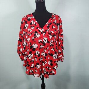 DISNEY STORE MICKY MOUSE TOP BLOUSE RED SZ 0
Lot I